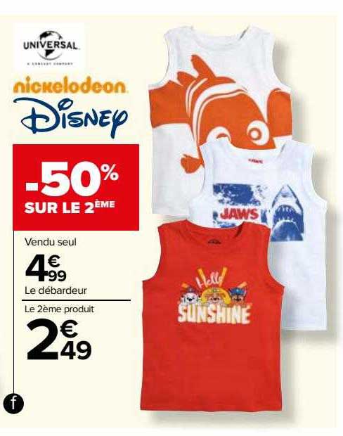 Le Débardeur Disney Nickelodeon
