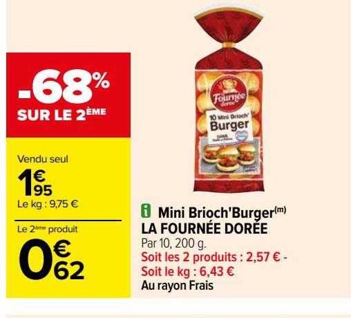 mini brioch'Burger lafournée dorée