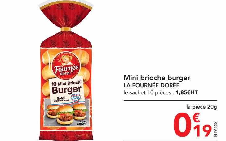 mini brioche burger la fournée dorée