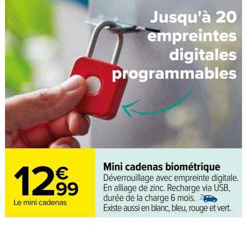 Mini Cadenas Biométrique