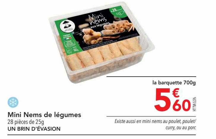 mini nems de légumes un brin d'évasion