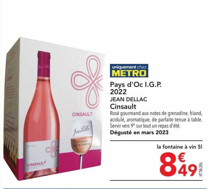 pays d'oc i.g.p. 2022 jean dellac cinsault