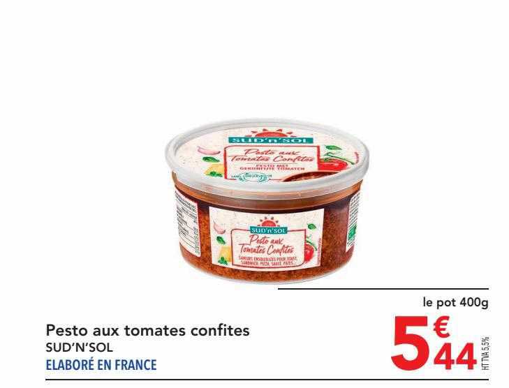 Pesto Aux Tomates Confites Sud'n'sol