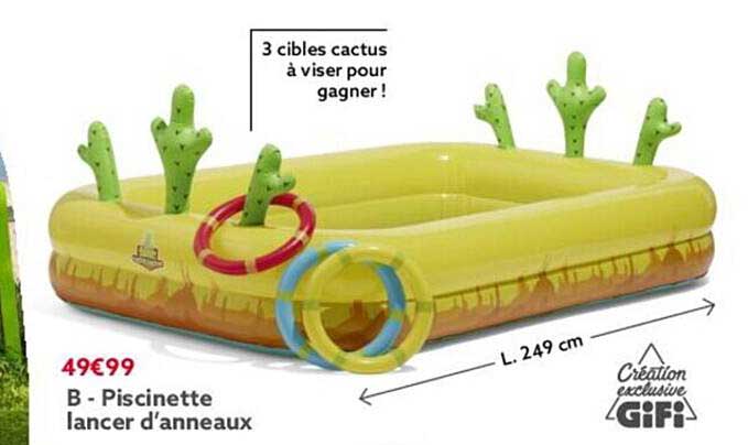 piscinette lancer d'anneaux
