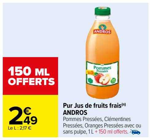 Pur Jus De Fruits Frais Andros