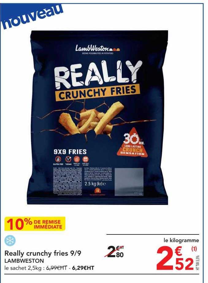really crunchy fries 9-9 lambweston