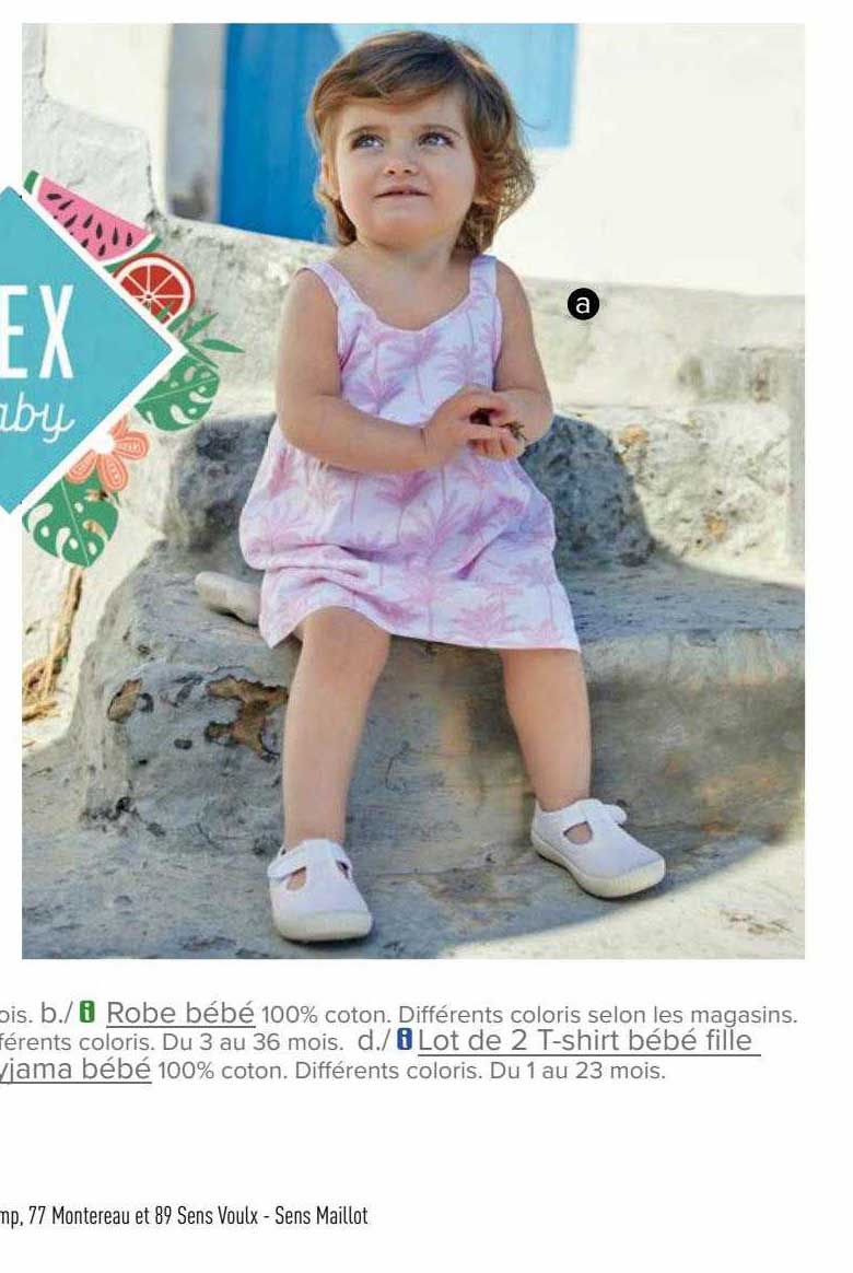 robe bébé, lot de 2 t-shirt bébé fille