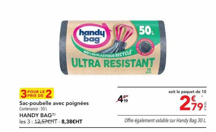 sac-poubelle avec poignées handy bag