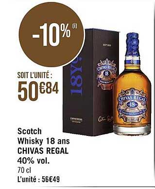 scotch whisky 18 ans chivas regal 40% vol.