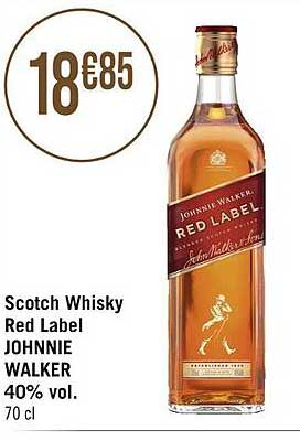 scotch whisky red label johnnie walker 40% vol.