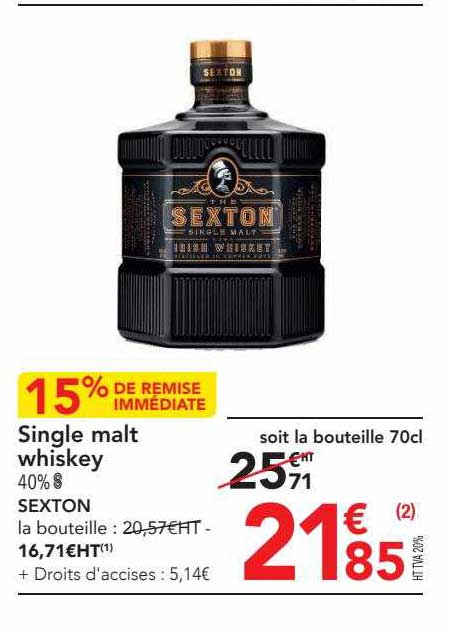 single malt whiskey sexton