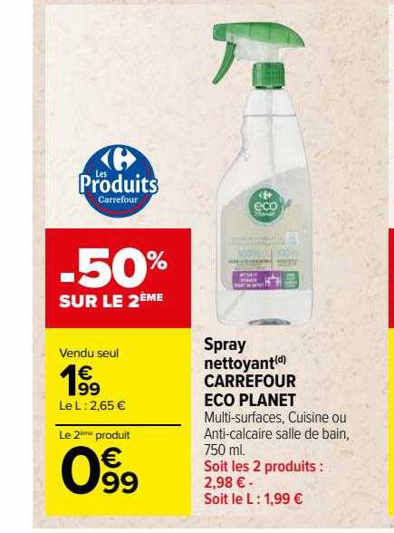 spray nettoyant carrefour eco planet