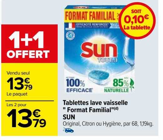 Tablettes Lave Vaisselle "format Familial" Sun