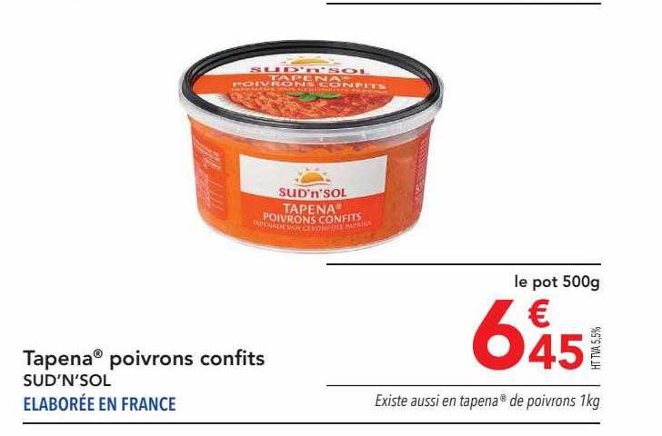 Tapena Poivrons Confits Sud'n'sol