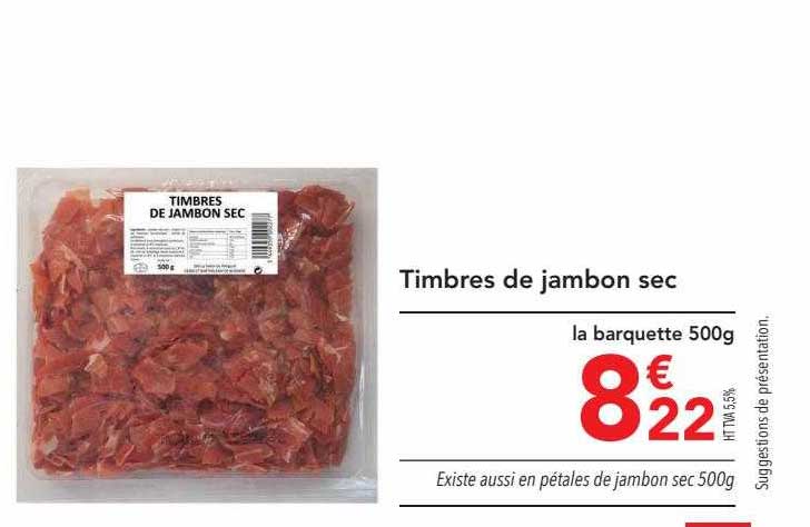 timbres de jambon sec