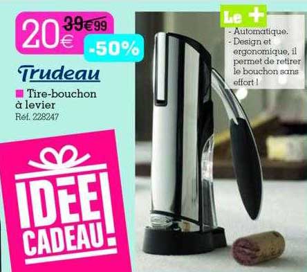 Tire-bouchon à Levier Trudeau