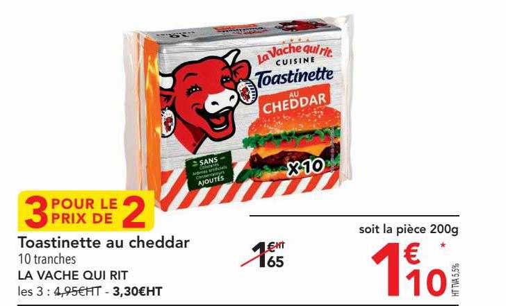 toastinette au cheddar la vache qui rit
