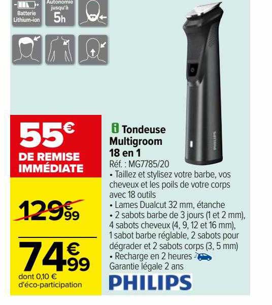 tondeuse multigroom 18 en 1 philips