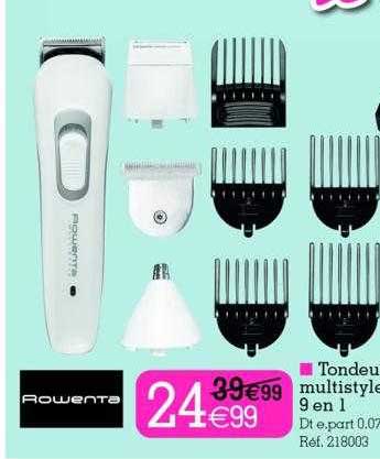 Tondeuse Multistyle 9 En 1 Rowenta