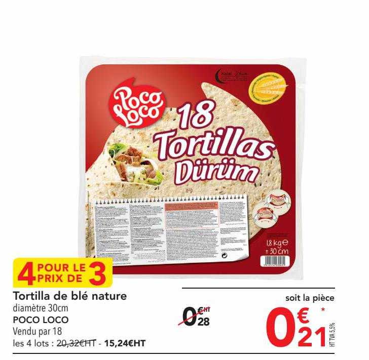 Tortilla De Blé Nature Poco Loco