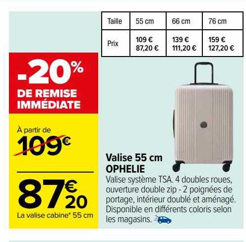 valise 55 cm ophelie