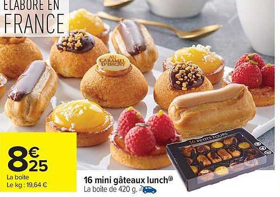 16 mini gâteaux lunch