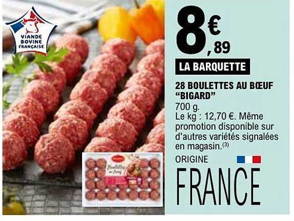 28 BOULETTES AU BŒUF “BIGARD”