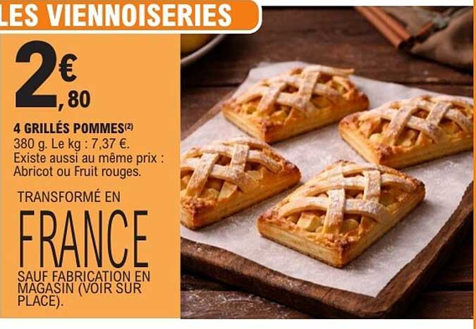 4 GRILLÉS POMMES
