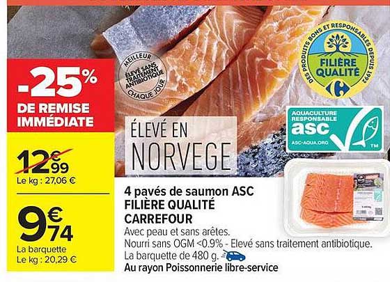 4 pavés de saumon ASC