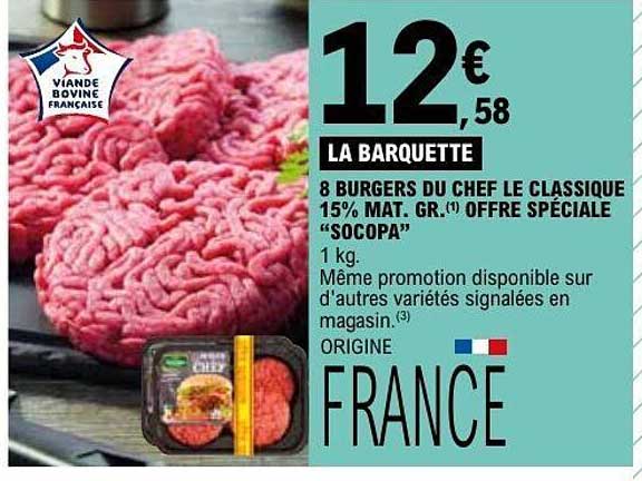 8 BURGERS DU CHEF LE CLASSIQUE