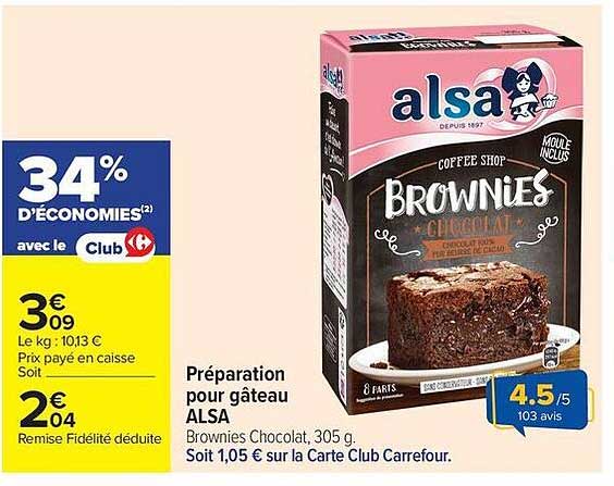 alsa Brownies Chocolat