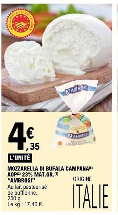 AMBROSI MOZZARELLA DI BUFALA CAMPANA
