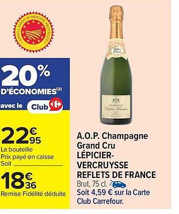 A.O.P. Champagne Grand Cru LÉPICIER-VERCRUYSSEN REFLETS DE FRANCE