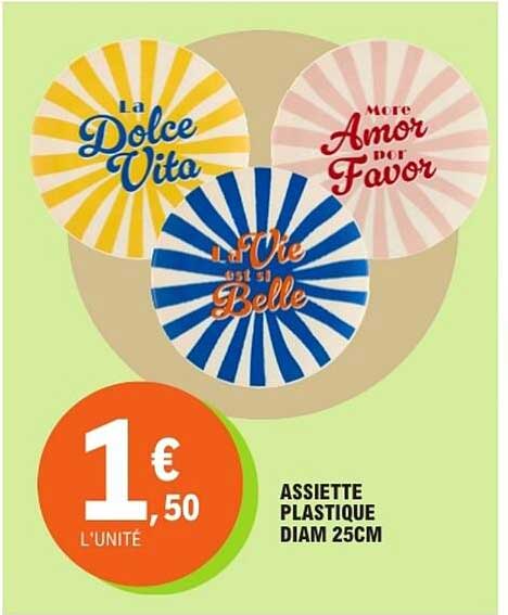 ASSIETTE PLASTIQUE DIAM 25CM