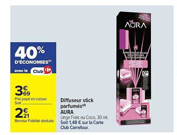 AURA Diffuseur stick parfumés