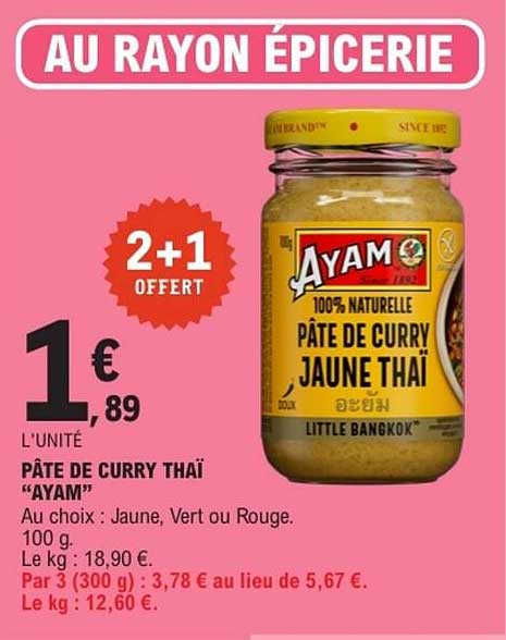 AYAM PÂTE DE CURRY JAUNE THAÏ