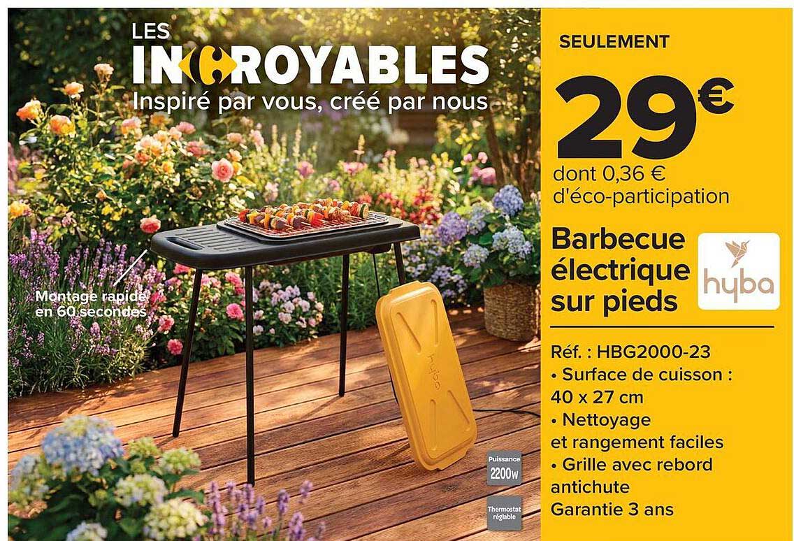 Barbecue électrique sur pieds
