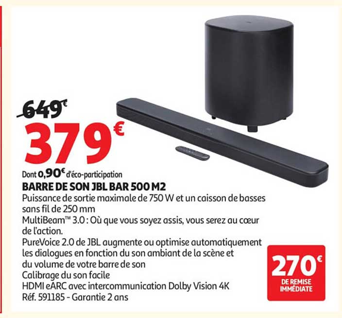 BARRE DE SON JBL BAR 500 M2