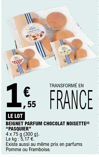 Beignet parfum chocolat noisette "Pasquier