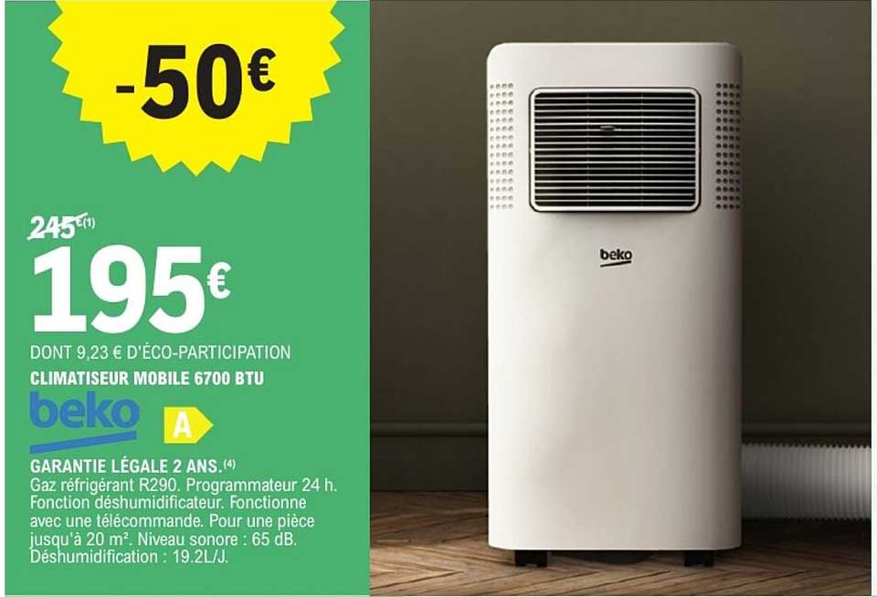 beko CLIMATISEUR MOBILE 6700 BTU