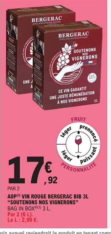 BERGERAC SOUTENONS NOS VIGNERONS