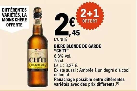BIÈRE BLONDE DE GARDE “CH’TI”