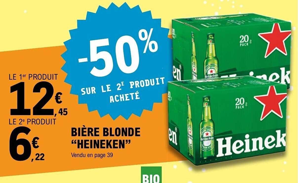 BIÈRE BLONDE "HEINEKEN