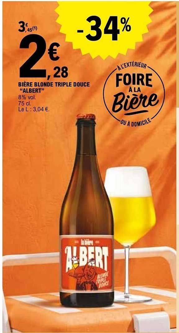 Bière Blonde Triple Douce "ALBERT