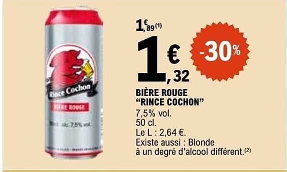 Bière rouge “Rince Cochon”