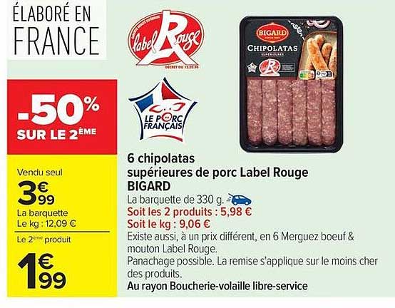 BIGARD Chipolatas Lab