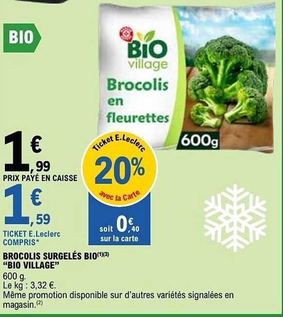 BIO village Brocolis en fleurettes