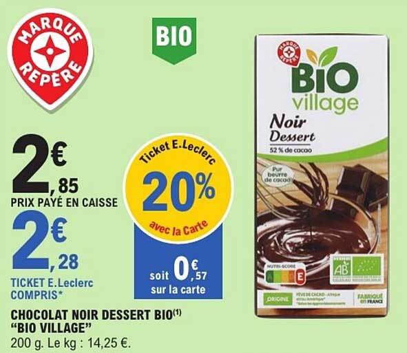 BIO VILLAGE Noir Dessert