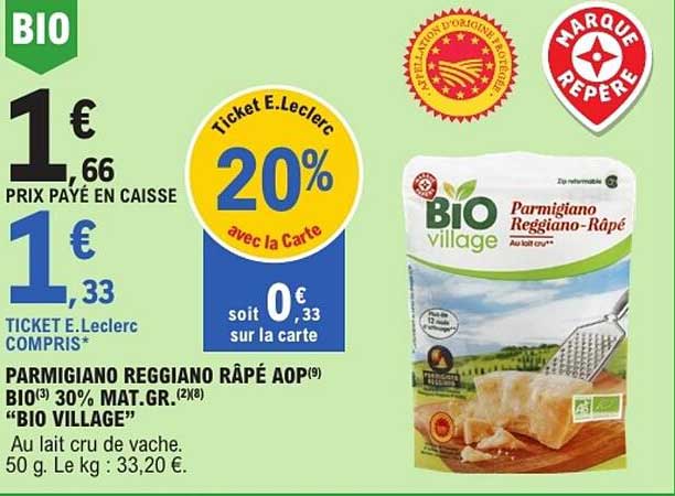 Bio Village Parmigiano Reggiano-Râpé
