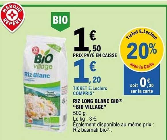 Bio Village Riz Blanc